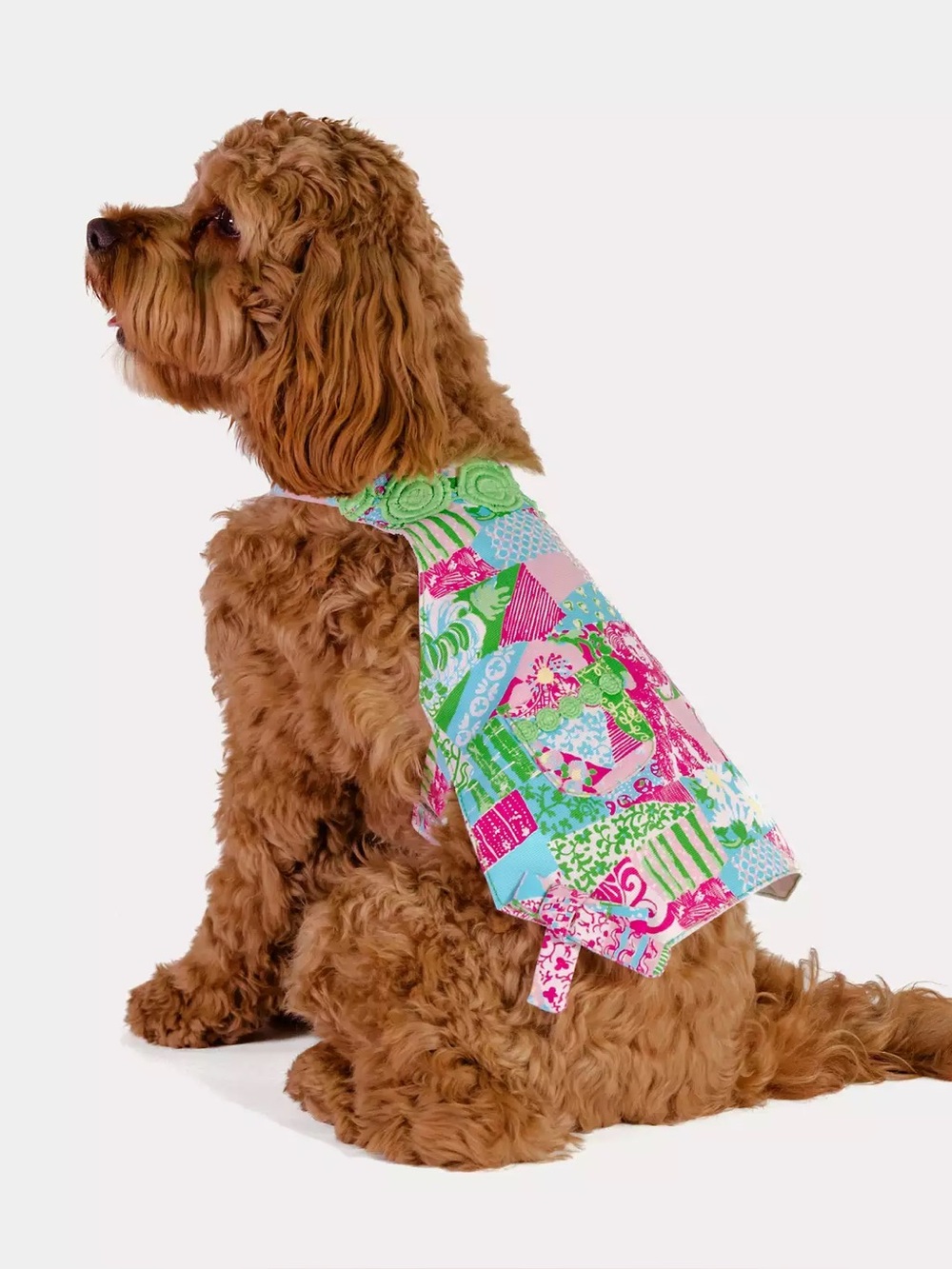 Lilly Pulitzer Pink & Green Patchwork Pet Dog shift Dress